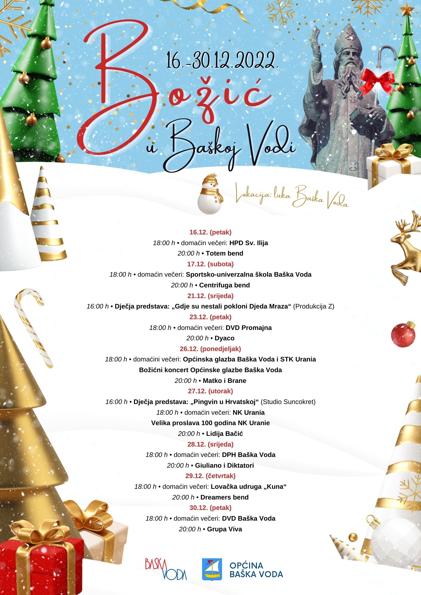 Božić u Baškoj Vodi 2022.