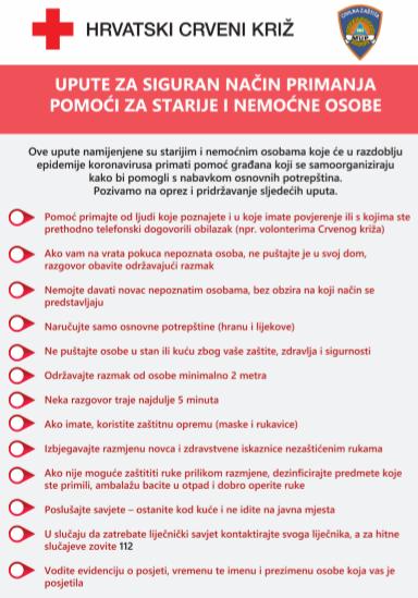 Upute za siguran pristup